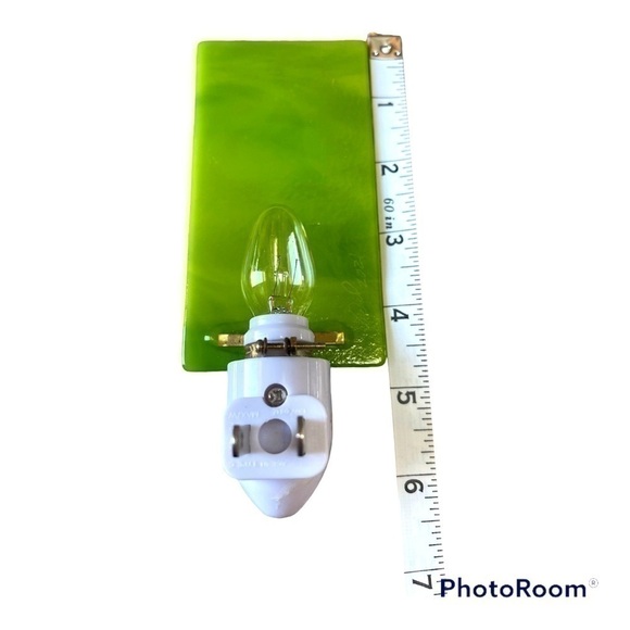 FLAMINGO Fused Glass Night Light signed by local St Petersburg FL artist NWOT - Picture 2 of 5